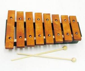 пазл Ксилофон, музыкальный ударный инструмент